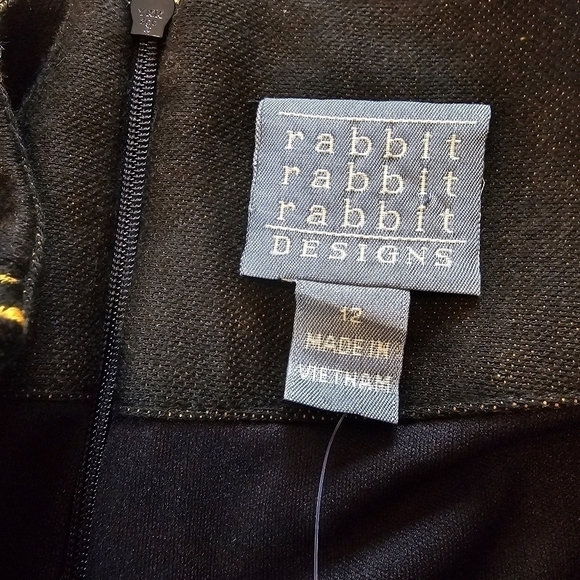 NWT Rabbit Rabbit Rabbit Knit Midi Dress with Geometric Pattern, Size Medium - Picture 9 of 13